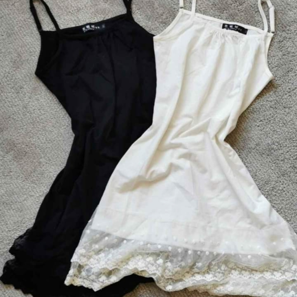 Lace tank slip dress